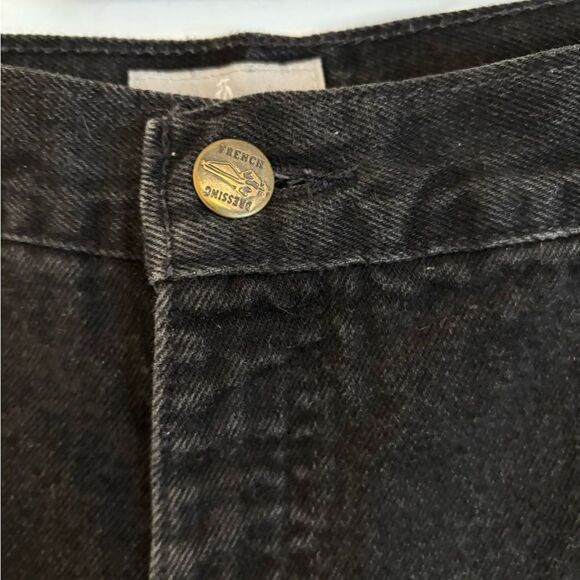 90s vintage French Dressing black high waisted denim shorts - Picture 10 of 11
